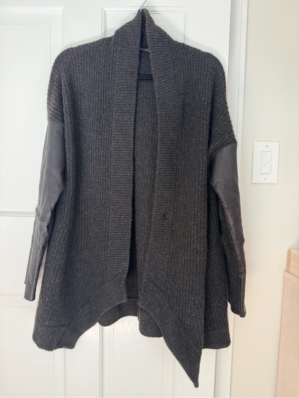 Eileen Fisher Cardigan - Medium - Leather/Yak/Wool - VGUC
